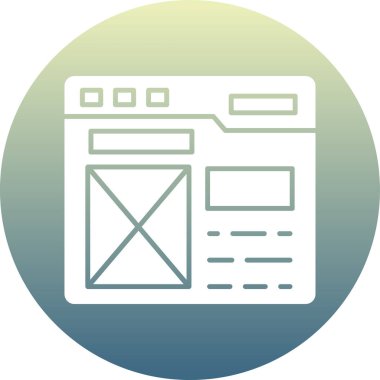 Web sayfası simge tasarım vektörü