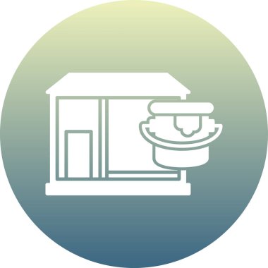 Bina modern simgesi tasarım vektör çizimi