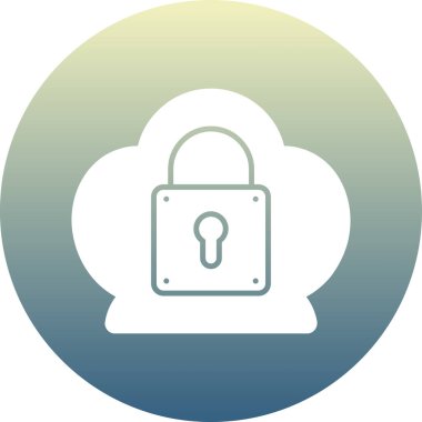 Bulut hesaplama simgesi. düz tasarım biçimi