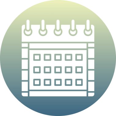 Takvim simgesi vektör illüstrasyonu