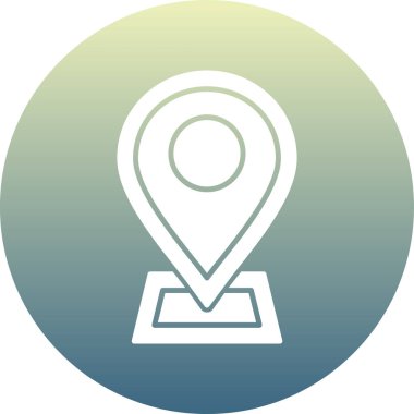 Konum iğne çizgisi simgesinin vektör illüstrasyonu