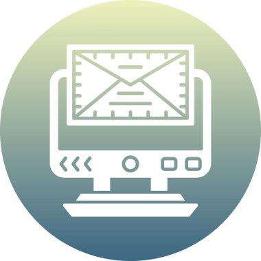 Bilgisayar. Web simgesi basit illüstrasyon