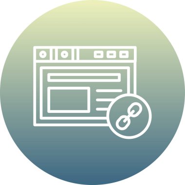 Tarayıcı. Web simgesi basit illüstrasyon