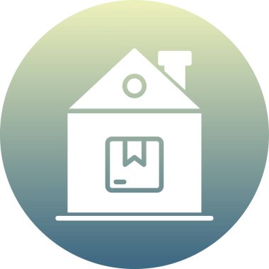 Eve. Web simgesi basit illüstrasyon