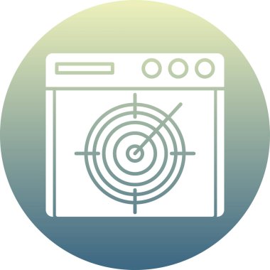 Mutfak makinesi vektör simgesi. Basit biçim illüstrasyonu