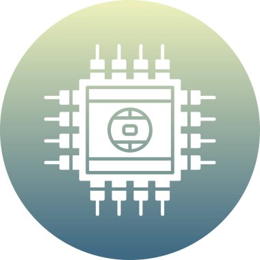 İşlemci. Web simgesi basit illüstrasyon