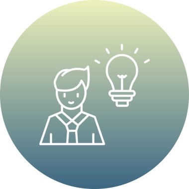 Bir fikrim var. Web simgesi basit illüstrasyon