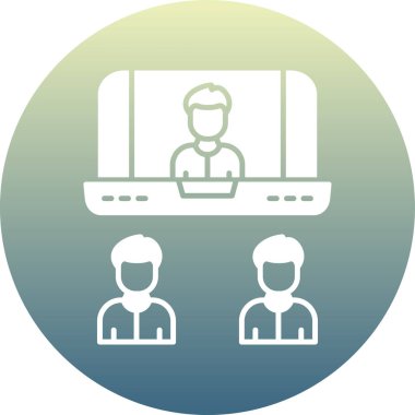 İş insanları simgesinin vektör illüstrasyonu