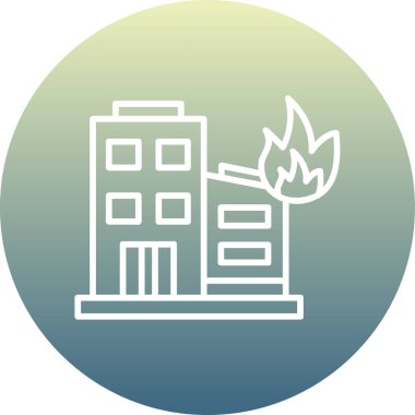 Fabrika binası ikonu. vektör illüstrasyonu