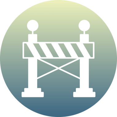 bariyer simgesi vektör illüstrasyonu