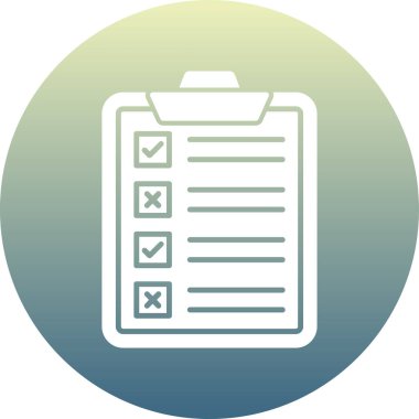 Kontrol listesi simgesinin vektör illüstrasyonu