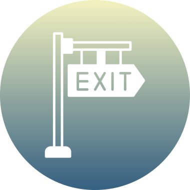 Çıkış simgesi. Vektör çizim