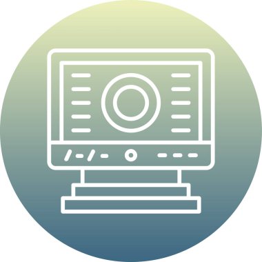 Dizüstü bilgisayar simgesinin vektör çizimi