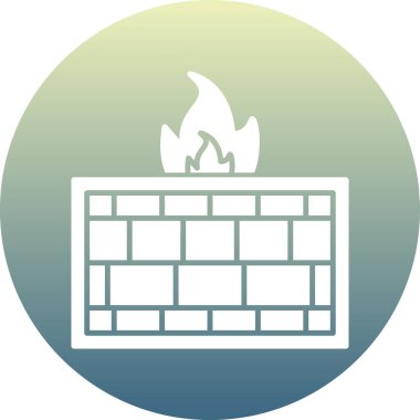 vector illustration of firewall icon