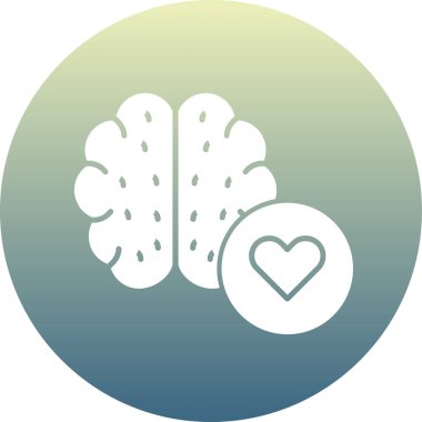 Beyin simgesinin vektör illüstrasyonu