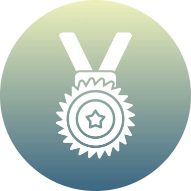 Madalya ikon vektör illüstrasyonu