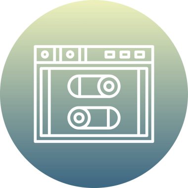 Benzersiz Radyo Vektörü Kabartma Simgesi