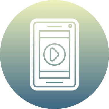 Modern akıllı telefon simgesinin vektör çizimi