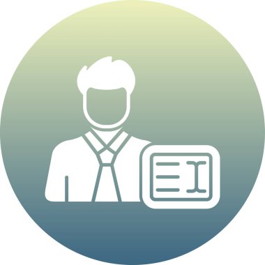 İş adamı, adam, yönetici vektör illüstrasyon simgesi