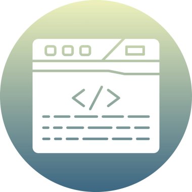 Kodlama tarayıcı vektör simgesi