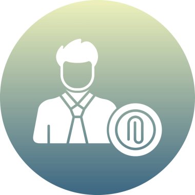 İş adamı simgesi vektör illüstrasyonu