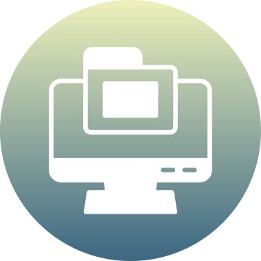 Dizüstü bilgisayar simgesi vektör çizimi