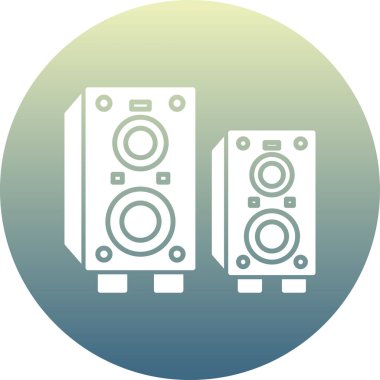 Konuşmacı. Basit düz tasarım çizimi. resimleme