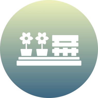 Bitki. Web simgesi basit illüstrasyon