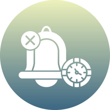 Alarm çanı simgesi, basit vektör illüstrasyonu