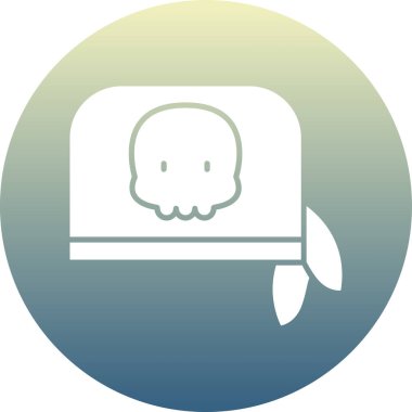 Kafatası. Web simgesi basit illüstrasyon