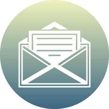 e-posta mektup simgesi, vektör çizim