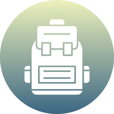 Çanta. Web simgesi basit illüstrasyon