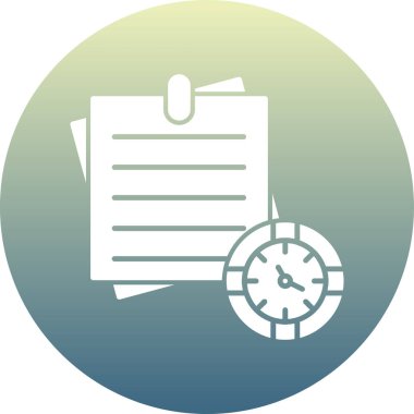 Saat simgesinin vektör illüstrasyonu