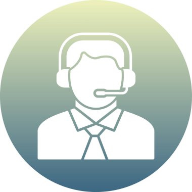 Çağrı merkezi müdürü. Basit resimleme