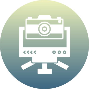 Kamera. Web simgesi basit illüstrasyon