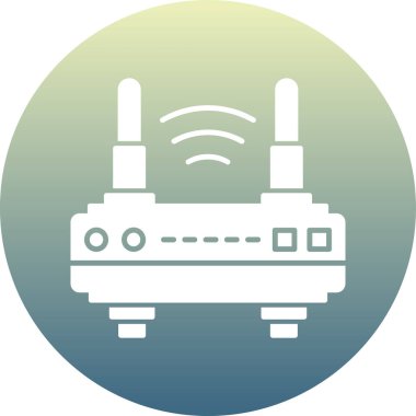 Bir radyo simgesinin vektör illüstrasyonu