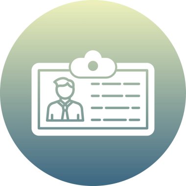 iş kartı vektör simgesi