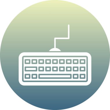 Klavye simgesi, vektör illüstrasyonu