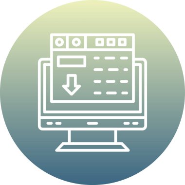 vektör lcd simgesi illüstrasyonu