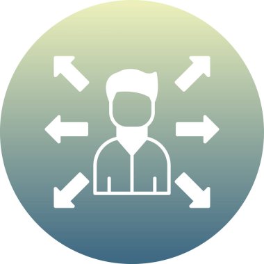 İş adamı ikonu. düz çizim tasarımı. iş vektörü pictogram