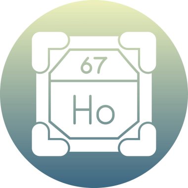 Benzersiz kimyasal element vektör çizgisi simgesi
