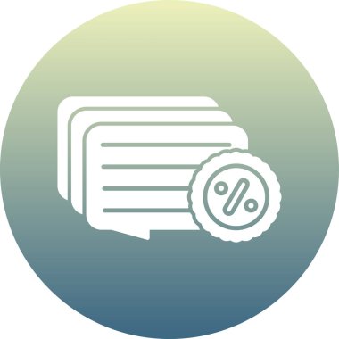 İndirim simgesi vektör illüstrasyonu