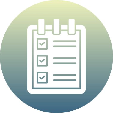 Kontrol listesi. Web simgesi basit illüstrasyon