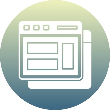 Web tarayıcı simgesi. Basit resimleme