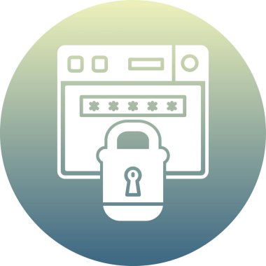 Modern b 'nin vektör illüstrasyonu kilit simgesinden yoksun