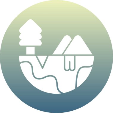 Bir dağ simgesinin vektör illüstrasyonu