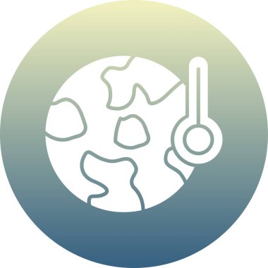 küresel ısınma web simgesi basit illüstrasyon