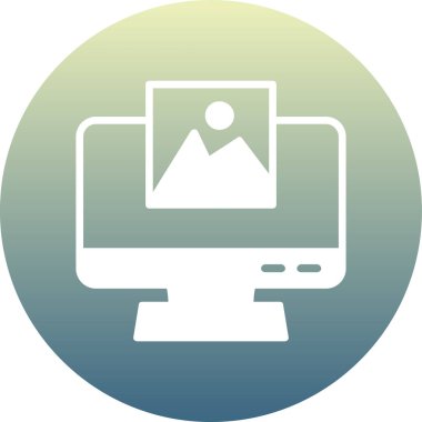 Dizüstü bilgisayar simgesi vektör çizimi