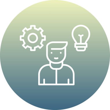 eşsiz fikir vektör çizgisi simgesi