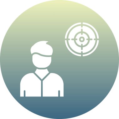 Hedef. Web simgesi basit illüstrasyon